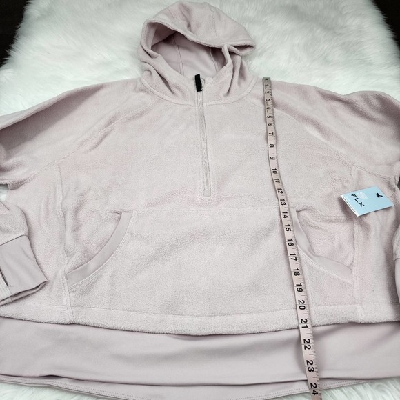 MSRP $60 NWT FLX Ascent 1X Half Zip Pink Fleece Hoodie - Picture 4 of 7